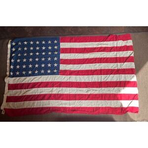 Large Vintage 60's 70's USA Flag 69" X 44"